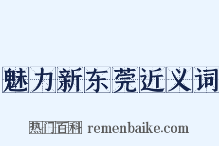 魅力新东莞近义词是什么意思的图片